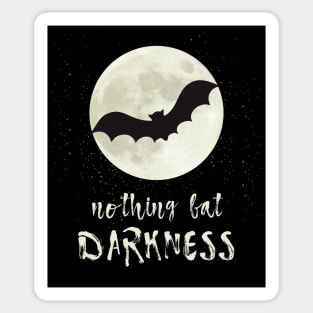 Halloween Saying with Bat Full Moon Horror Sticker